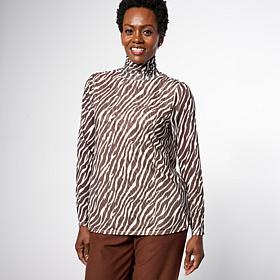 WynneLayers Mesh Knit Turtleneck Top