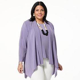 WynneLayers Plisse Knit Cardigan