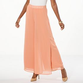 WynneLayers Pull-On Pant with Chiffon Overlay