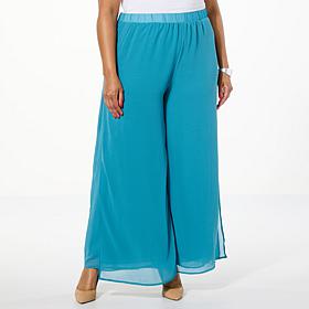 WynneLayers Pull-On Pant with Chiffon Overlay