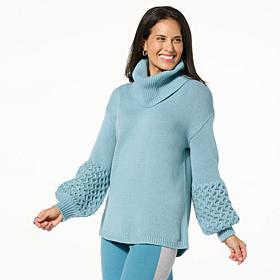 WynneLayers Pullover Sweater with Removable Cowl Neck