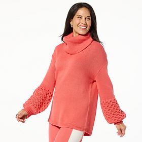 WynneLayers Pullover Sweater with Removable Cowl Neck