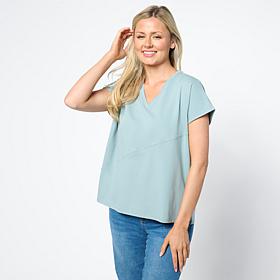 WynneLayers Seamed Stretch Cotton Top