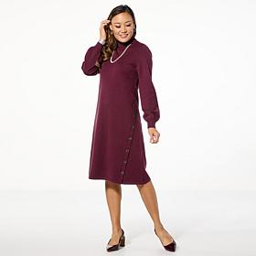 WynneLayers Turtleneck Sweater Knit Midi Dress