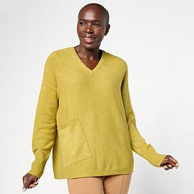 WynneLayers V-Neck Boxy Sweater with Pocket