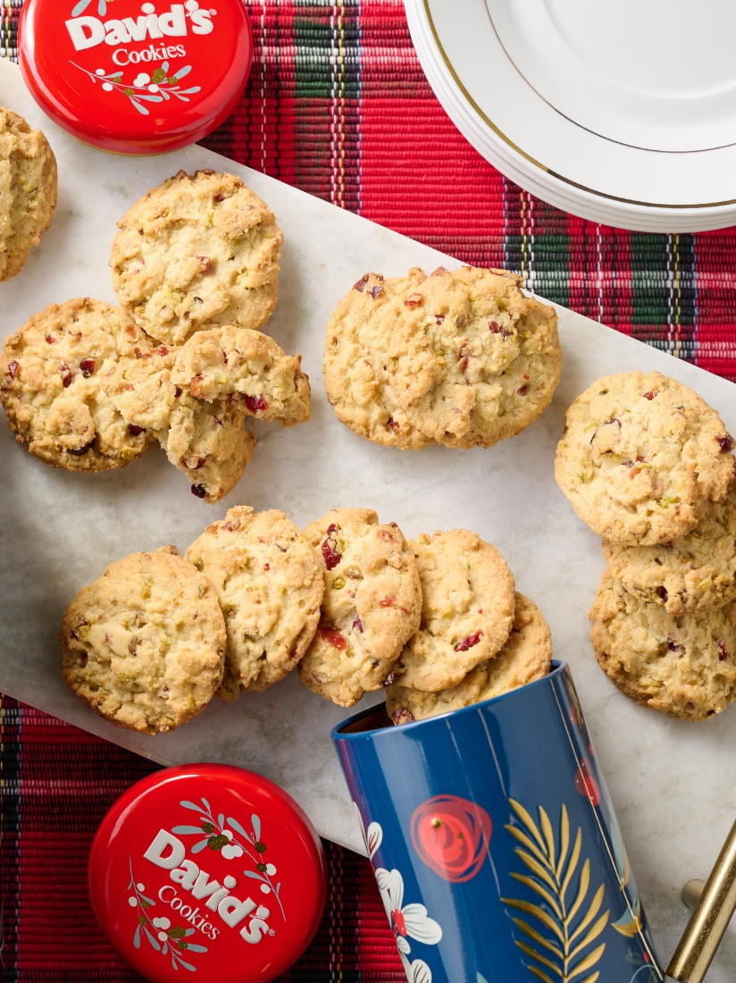 A man in red with a gift