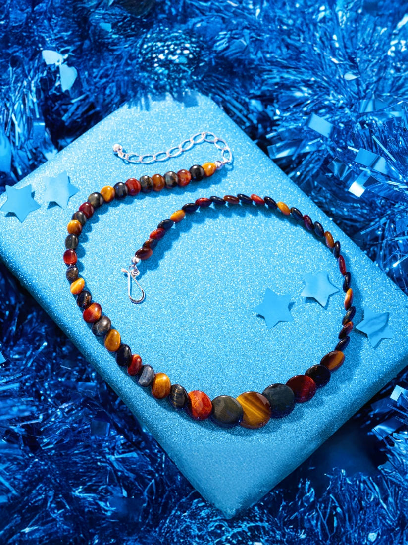 A man in red with a gift