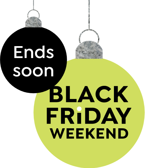 Ends soon. Black Friday Weekend