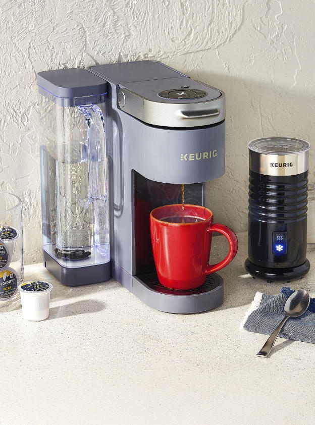 man presenting eggs and burgers