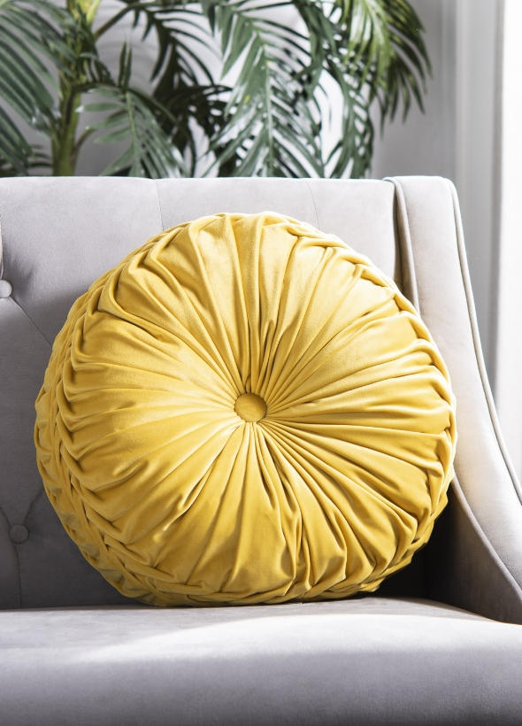 Round throw pillow