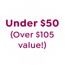Under $50 (Over $105 value)