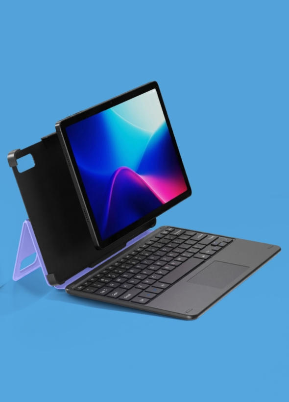 Tablet with keyboard case