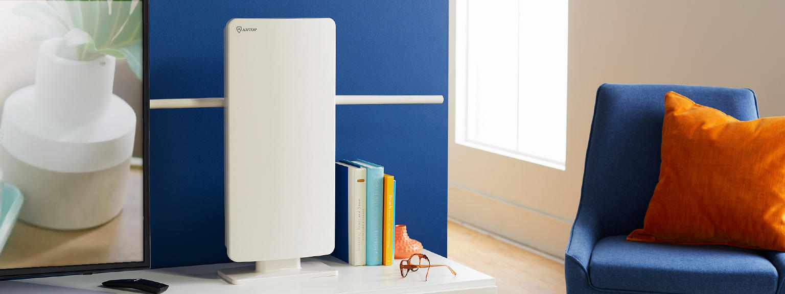 (HSN) ANTOP AT800SBSJ 2in1 Indoor/Outdoor 85Mile Antenna with Stand