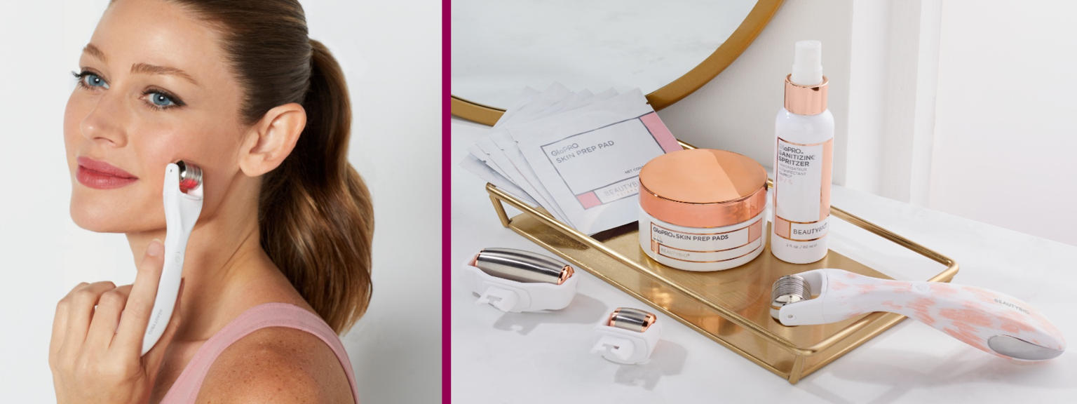 (HSN) BeautyBio GloPRO® Tool w/Skin Icing Rollers Set