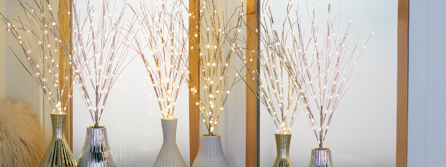 (HSN) Winter Lane Glitter Twigs 2pack