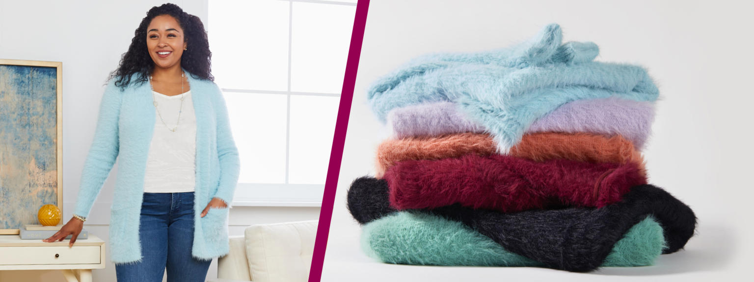 (HSN) Colleen Lopez Snuggle Knit Cozy Cardigan