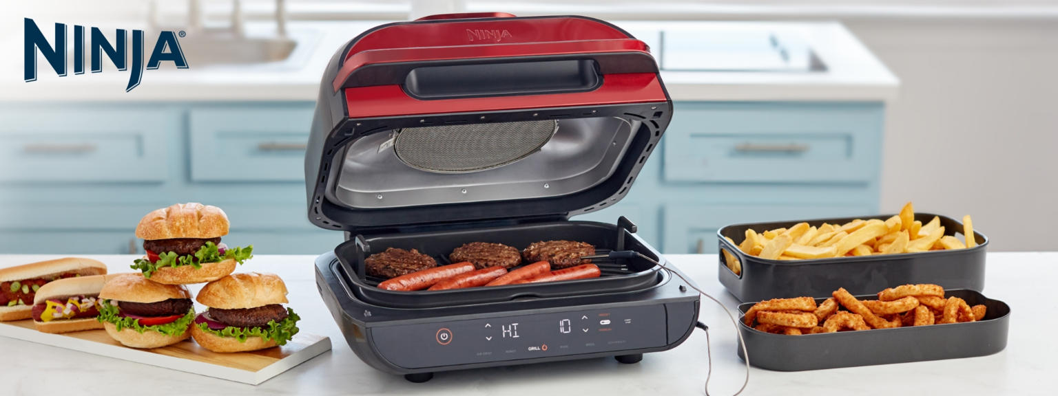 (HSN) Ninja Foodi Smart XL 6in1 Indoor Grill with Probe & Crisper