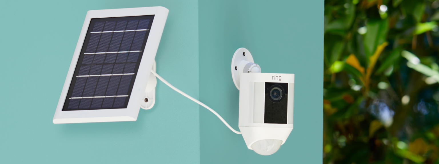 (HSN) Ring Security Spotlight Camera with Solar Panel and Ring Assist+