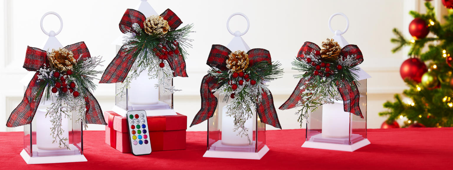 (HSN) Unmatched 4pack LED Lanterns with ColorChanging Candles and 8