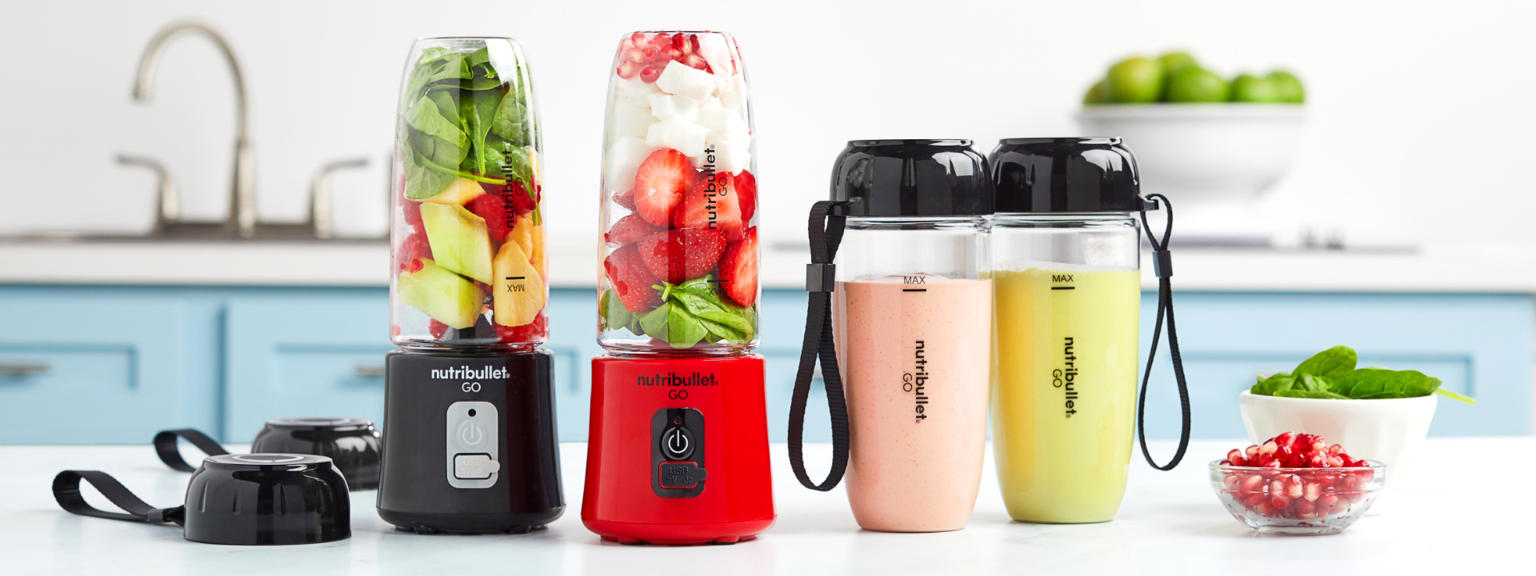 (HSN) Nutribullet GO Personal Blender 2pack with Extra Cups and Lids