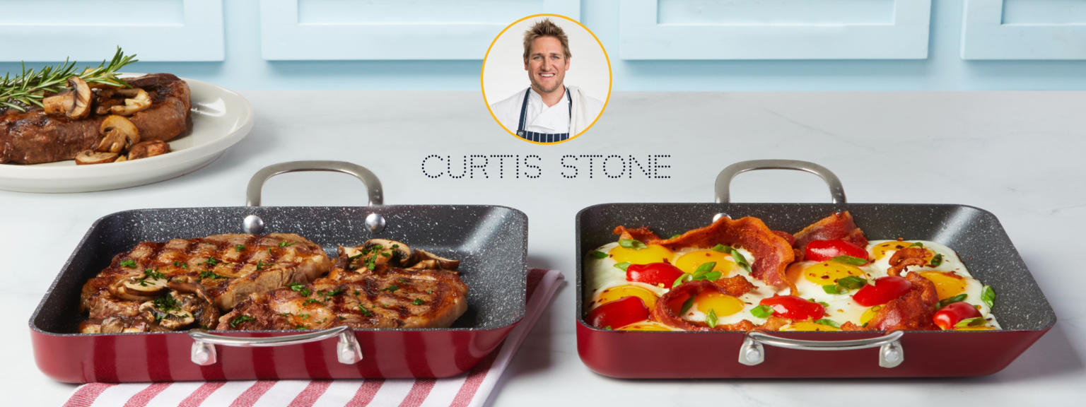 (HSN) Curtis Stone Grill & Griddle SlideOut Pans