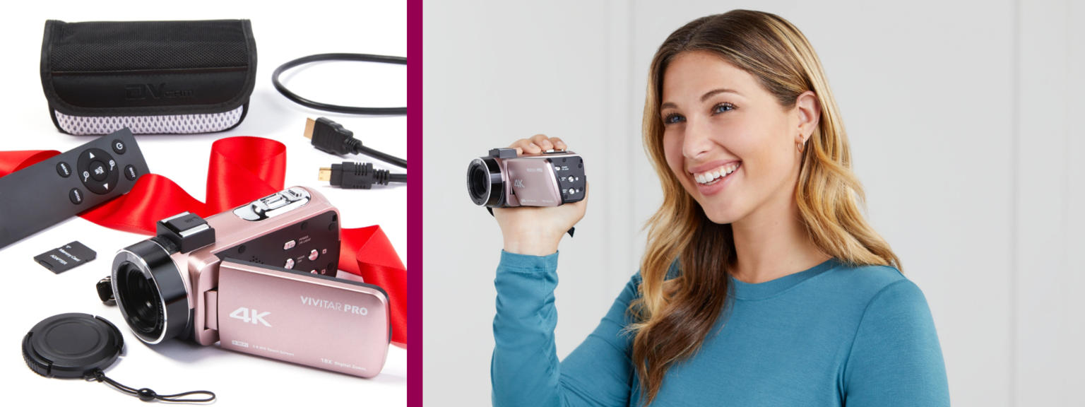 (HSN) Vivitar Pro 4K HD Camcorder Bundle with 18x Zoom & Voucher