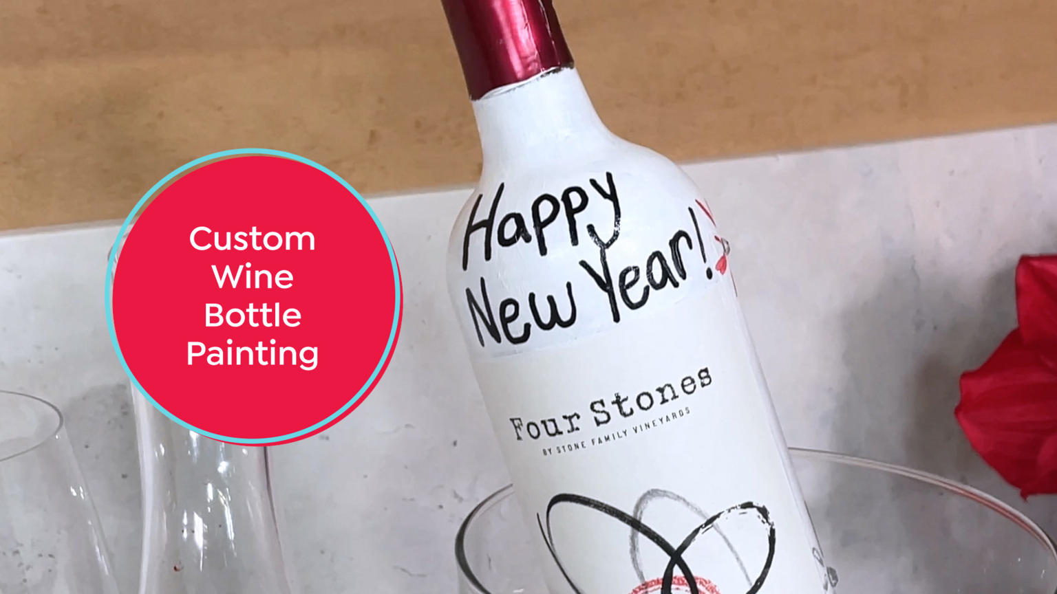 Paint a wine bottle
