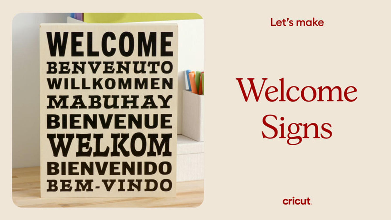Cricut Welcome Sign Tutorial