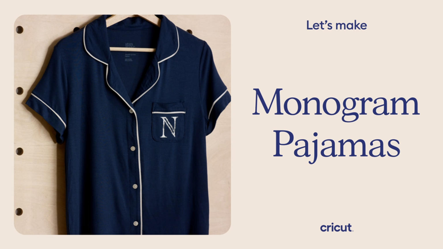 Cricut Monogramed PJs Tutorial