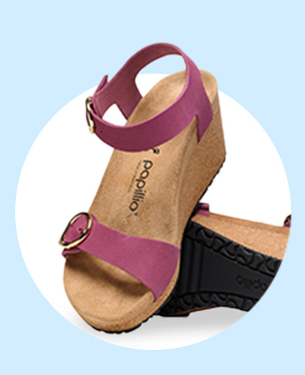 pink wedges